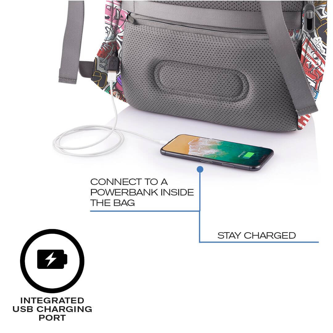 Рюкзак-антивор XD Design Bobby Soft Art Graffiti P705.868 - фото 10