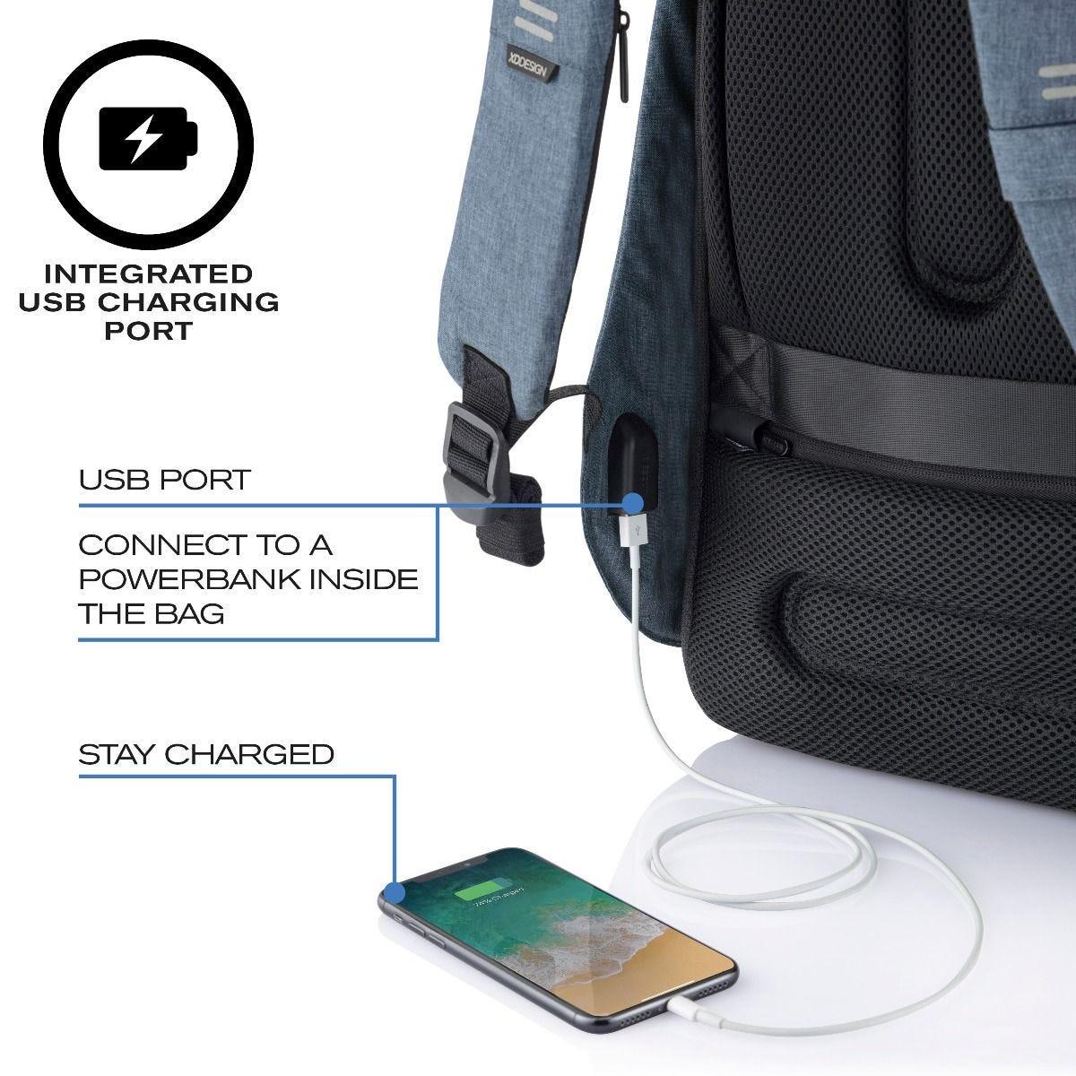 Рюкзак-антивор XD Design Bobby Hero Small Light Blue P705.709 - фото 9